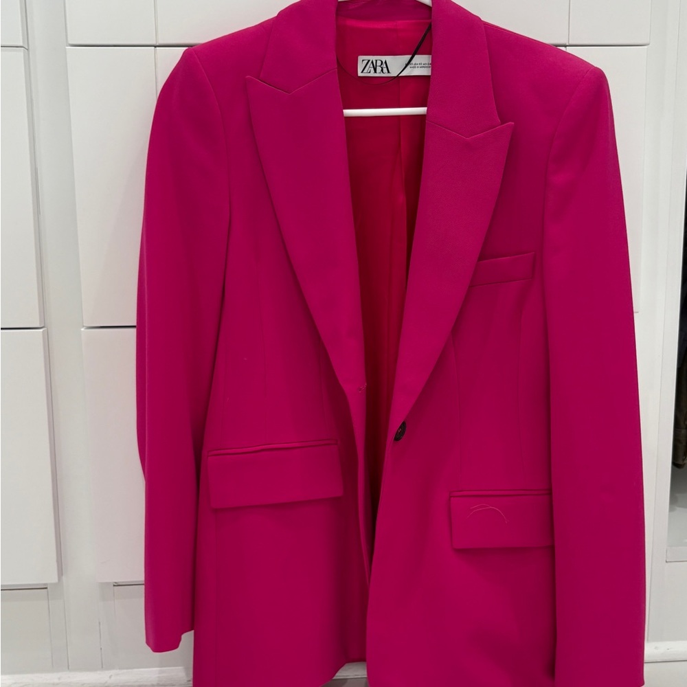 ZARA Womens Fuschia Pink Blazer XS-SM